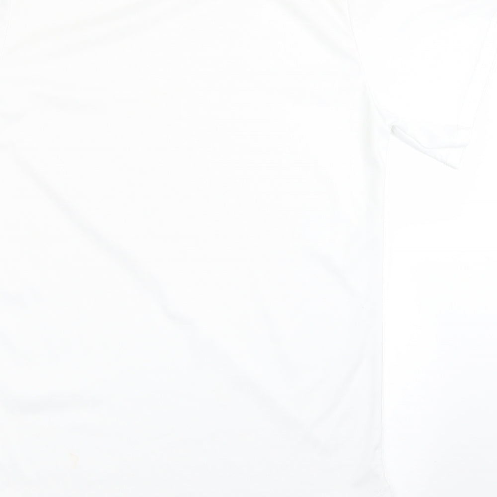 SheIn Mens White  Polyester  T-Shirt Size S Round Neck
