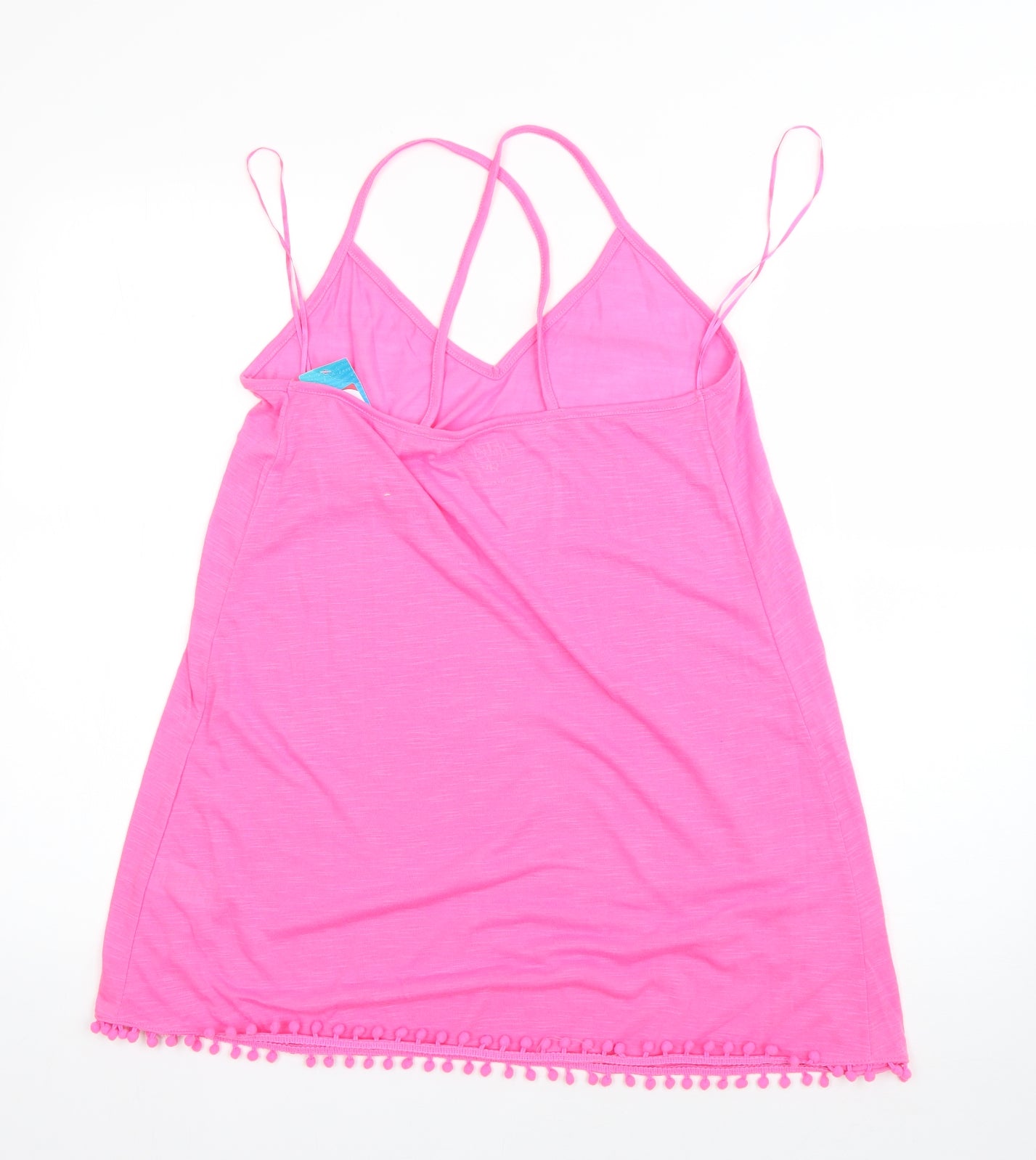 Papaya Womens Pink  Polyester Basic Blouse Size S Square Neck
