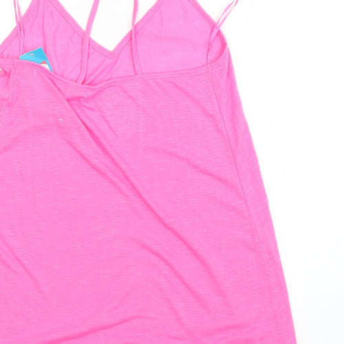 Papaya Womens Pink  Polyester Basic Blouse Size S Square Neck