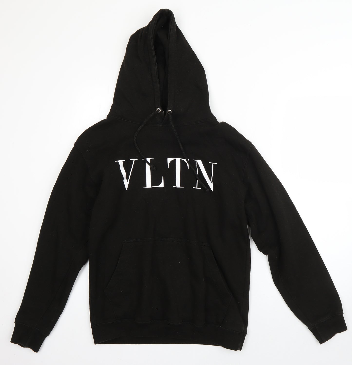 Just Hoods Mens Black  Cotton Pullover Hoodie Size S