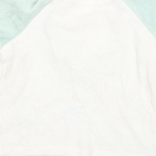 M&S Boys White  Cotton Basic T-Shirt Size 9-12 Months Round Neck