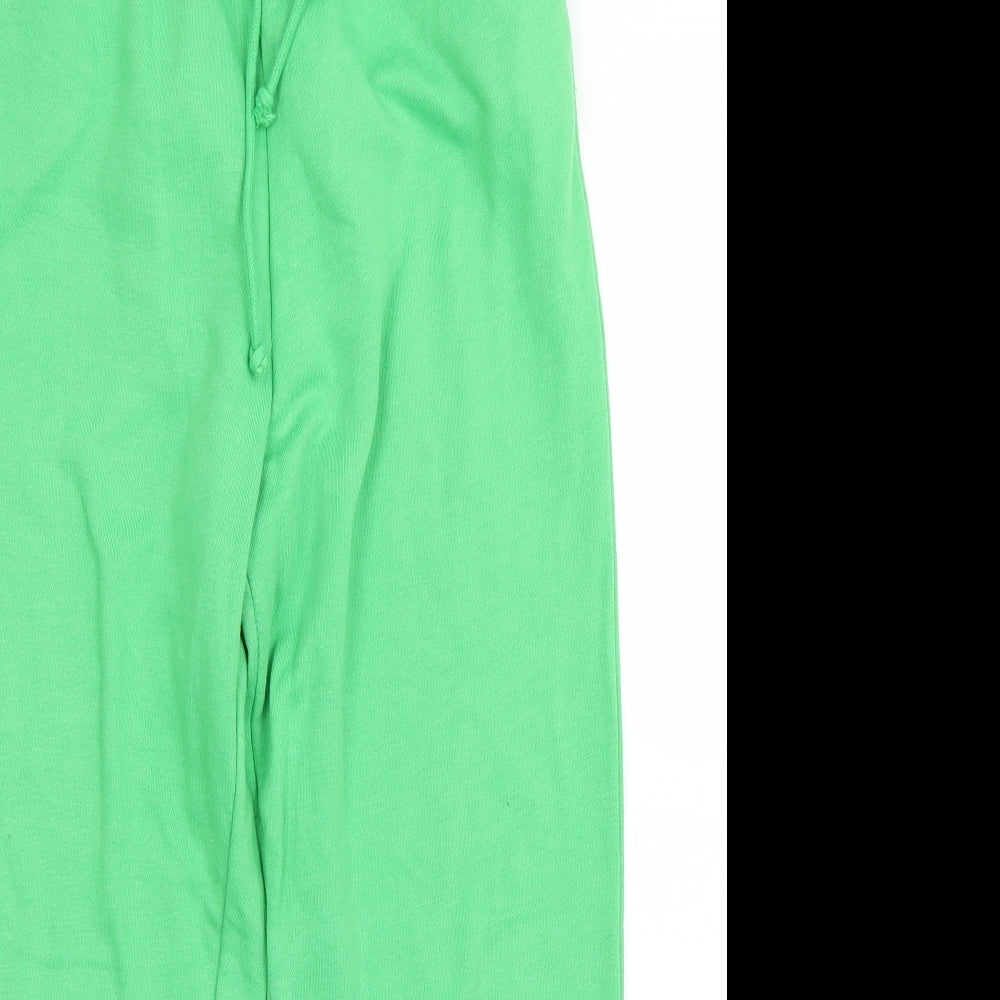 Zara Womens Green  Cotton Sweatpants Trousers Size S L26 in Regular