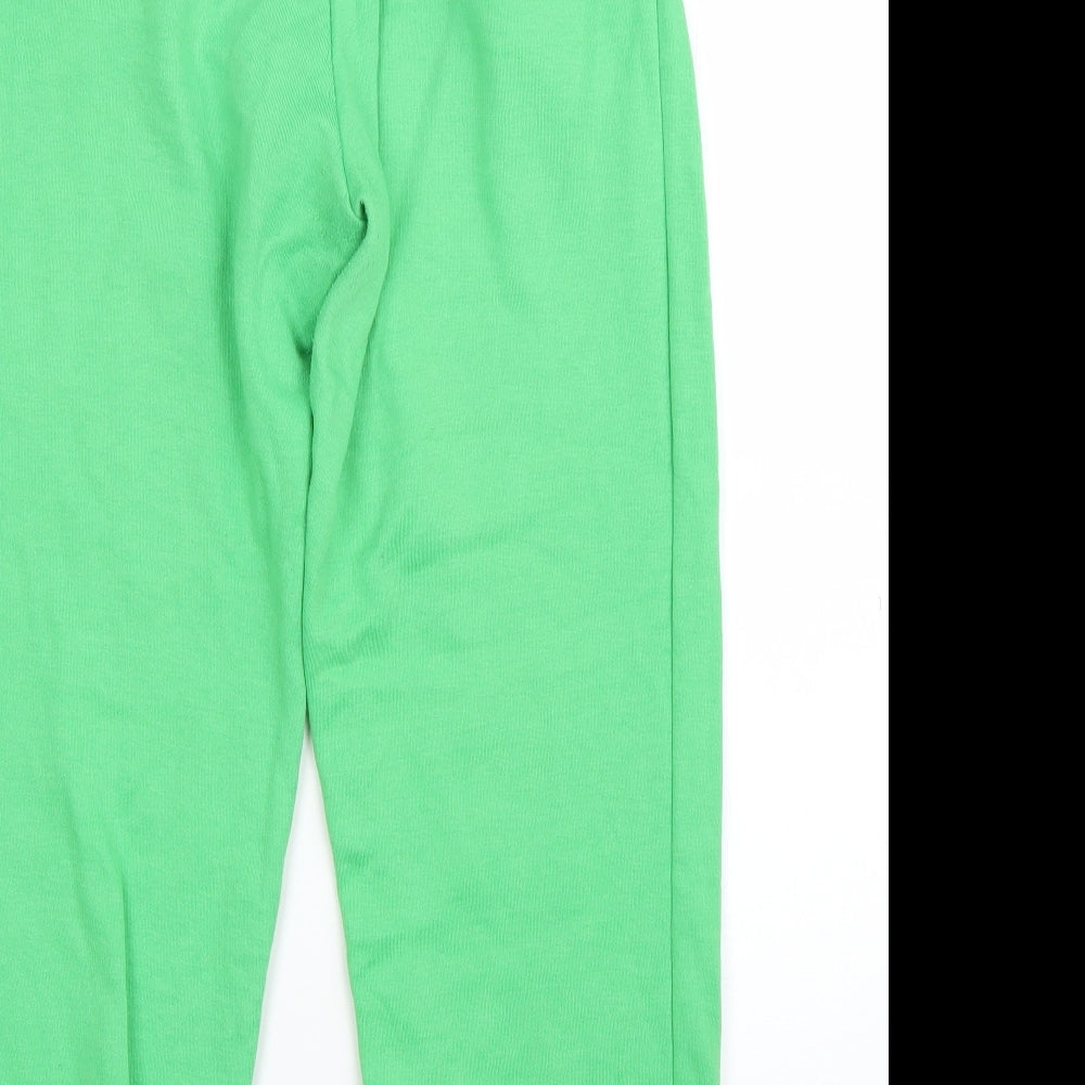Zara Womens Green  Cotton Sweatpants Trousers Size S L26 in Regular
