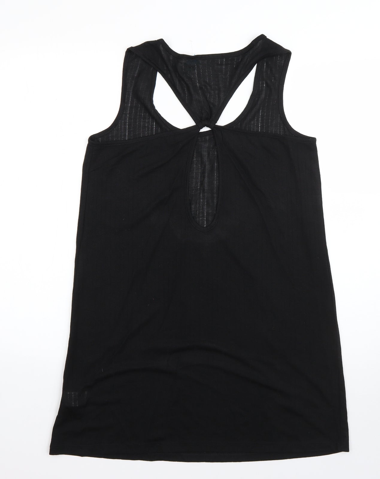 Holiday Shop Womens Black  Polyester Basic Blouse Size S Round Neck