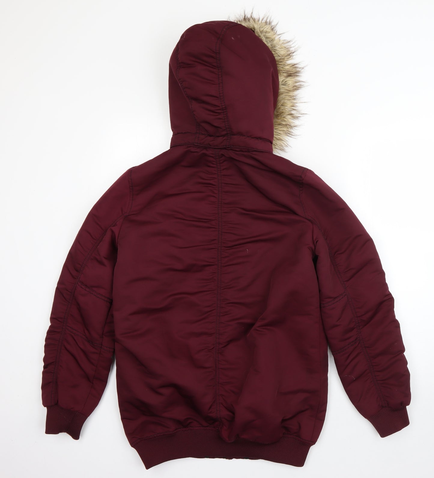 H&M Girls Red   Jacket Coat Size 14 Years  Zip
