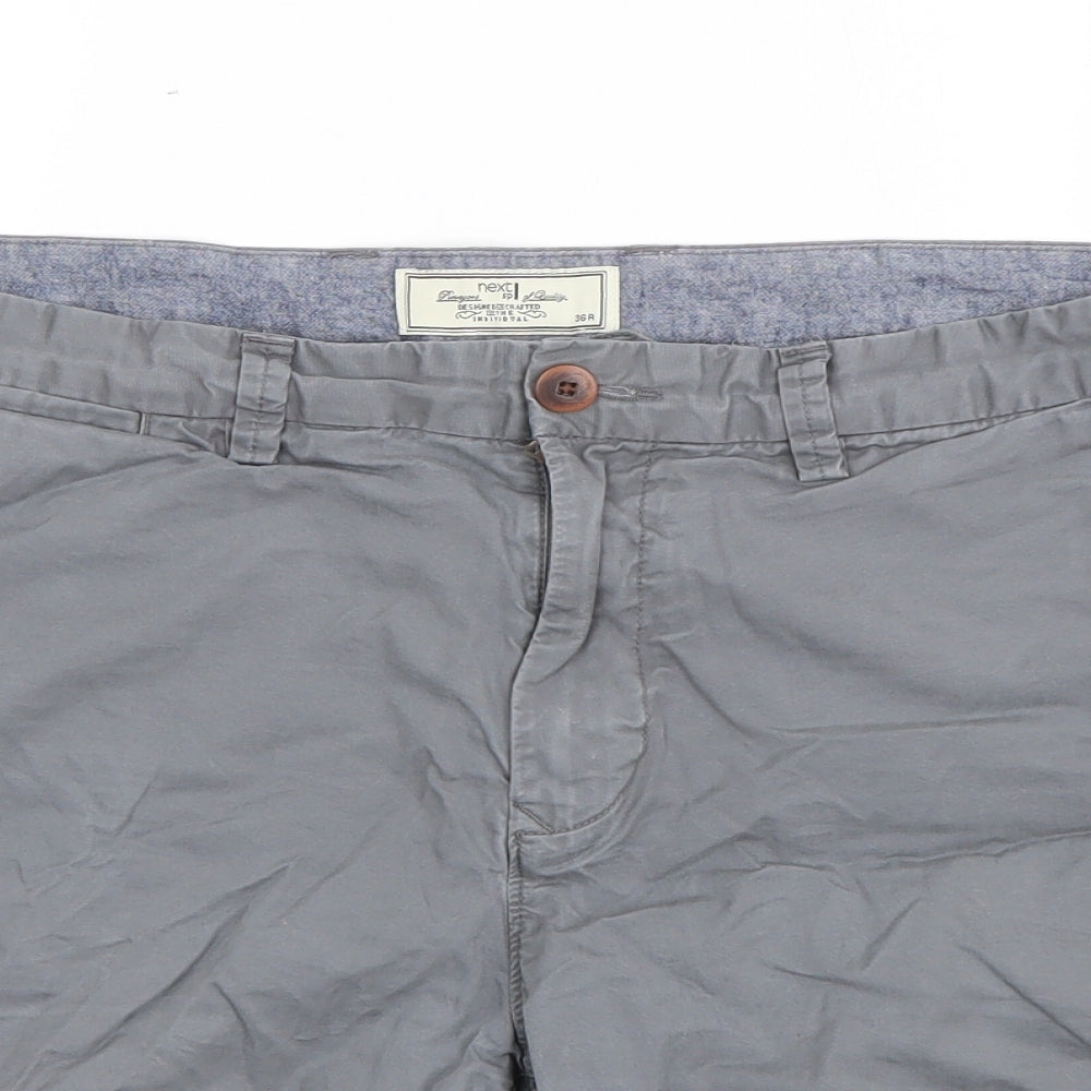 NEXT Mens Grey  Cotton Chino Shorts Size 36 L8 in Regular