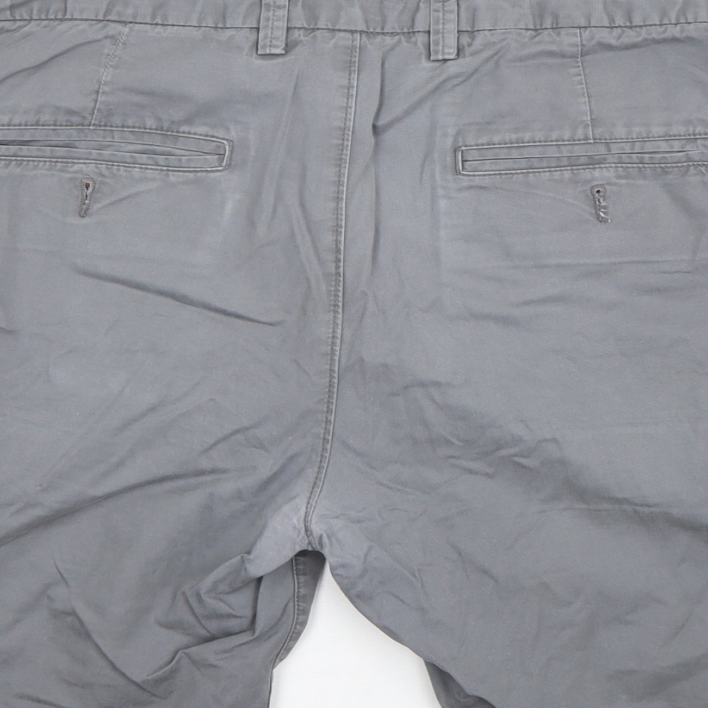 NEXT Mens Grey  Cotton Chino Shorts Size 36 L8 in Regular