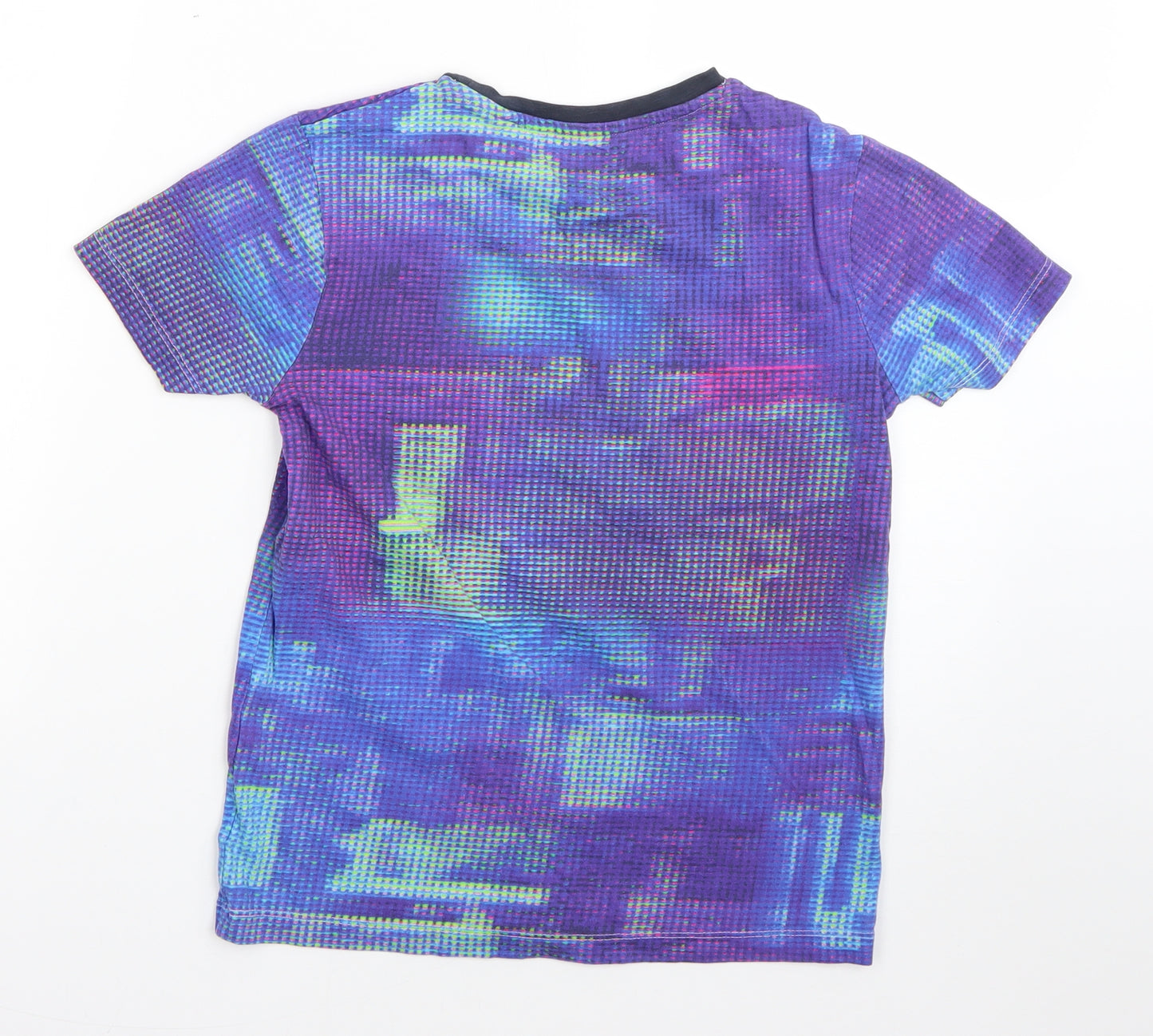 NEXT Boys Purple  Cotton Basic T-Shirt Size 9 Years Round Neck  - dinosaur