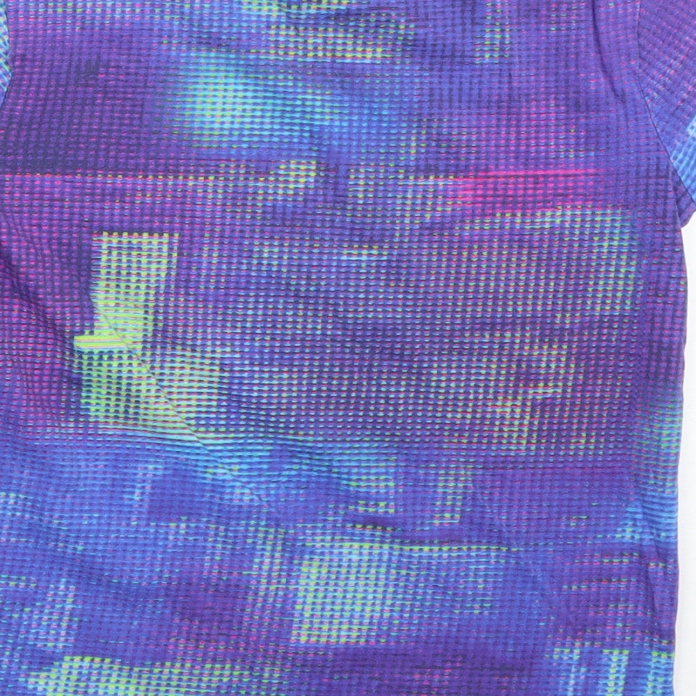 NEXT Boys Purple  Cotton Basic T-Shirt Size 9 Years Round Neck  - dinosaur