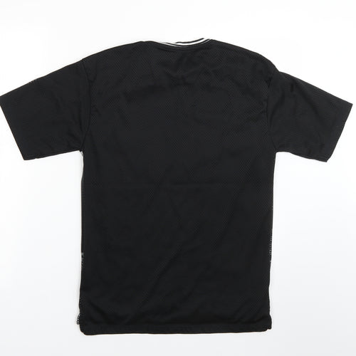 F&F Boys Black  Cotton Basic T-Shirt Size 10-11 Years Round Neck