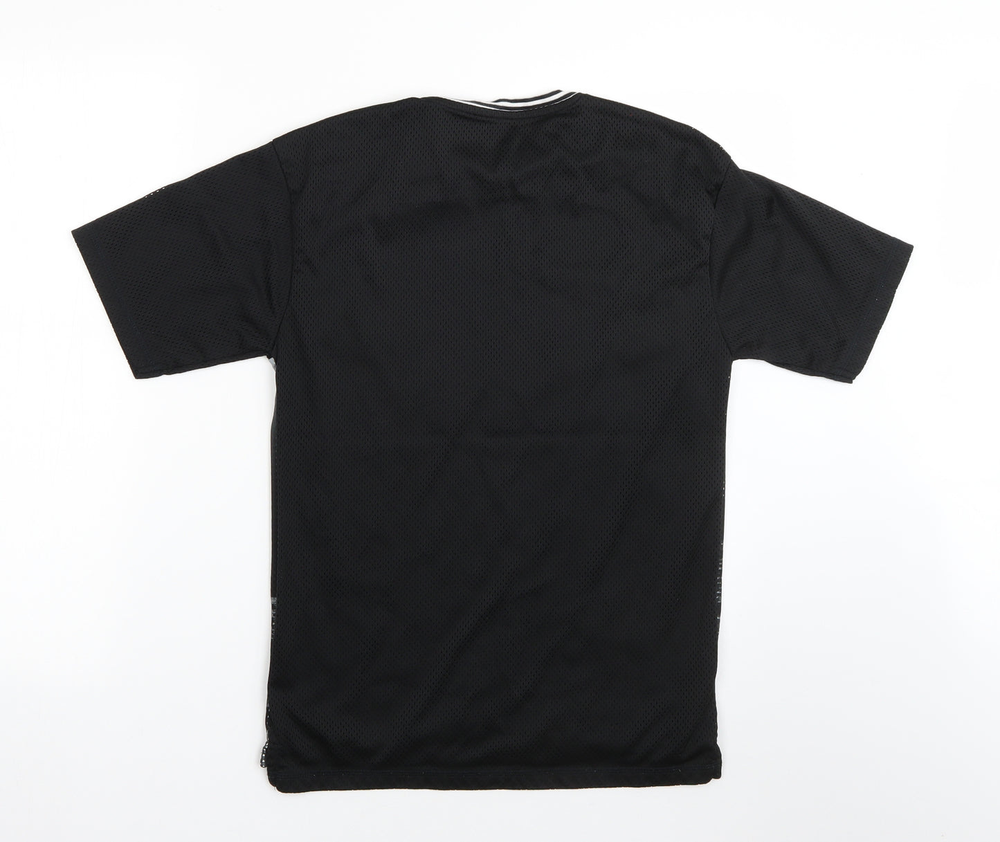F&F Boys Black  Cotton Basic T-Shirt Size 10-11 Years Round Neck