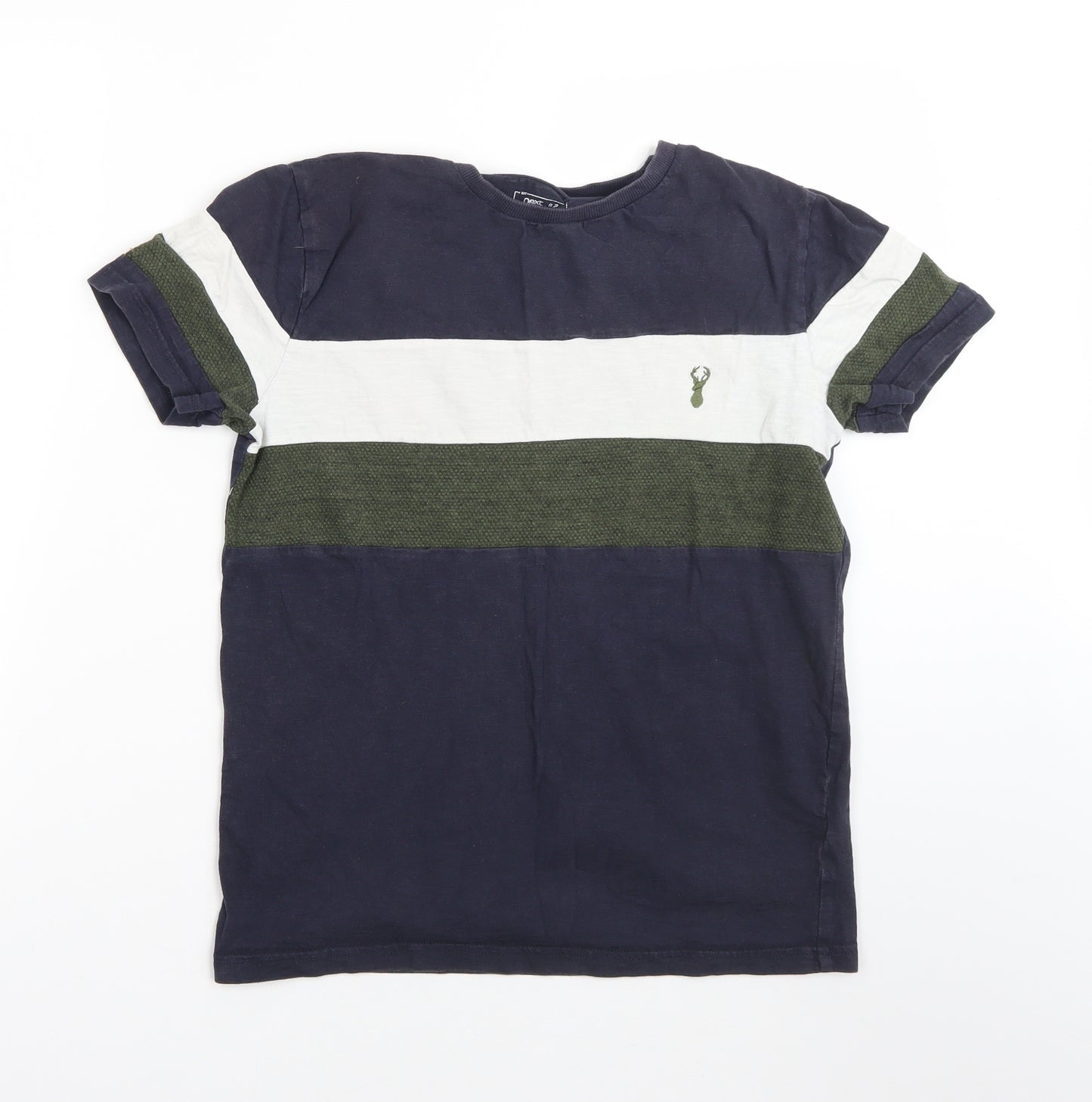 NEXT Boys Blue  Cotton Basic T-Shirt Size 12 Years Round Neck