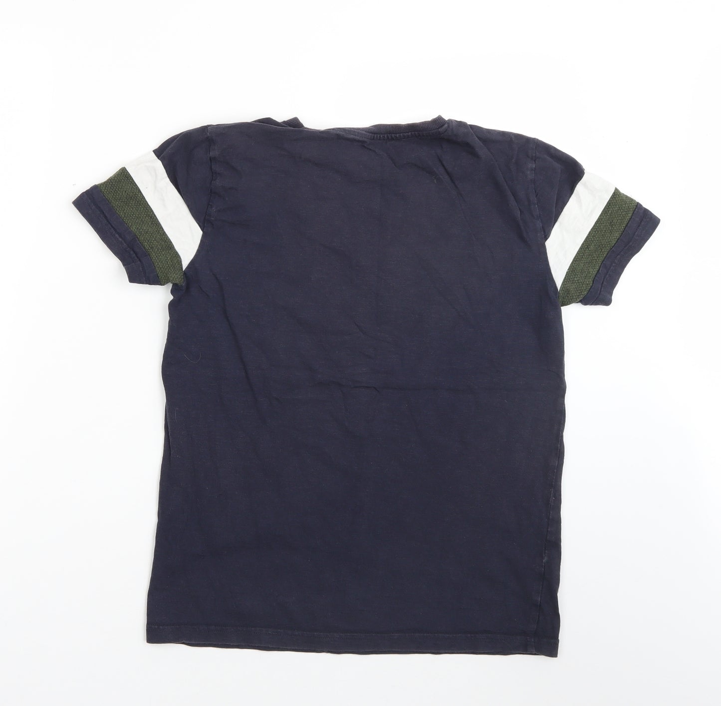 NEXT Boys Blue  Cotton Basic T-Shirt Size 12 Years Round Neck
