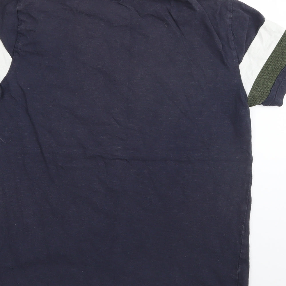 NEXT Boys Blue  Cotton Basic T-Shirt Size 12 Years Round Neck