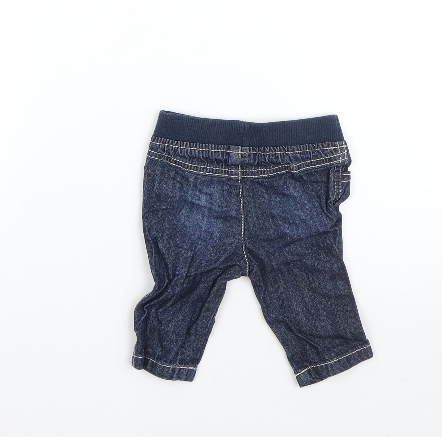 F&F Boys Blue  Cotton  Jeans Size 0-3 Months