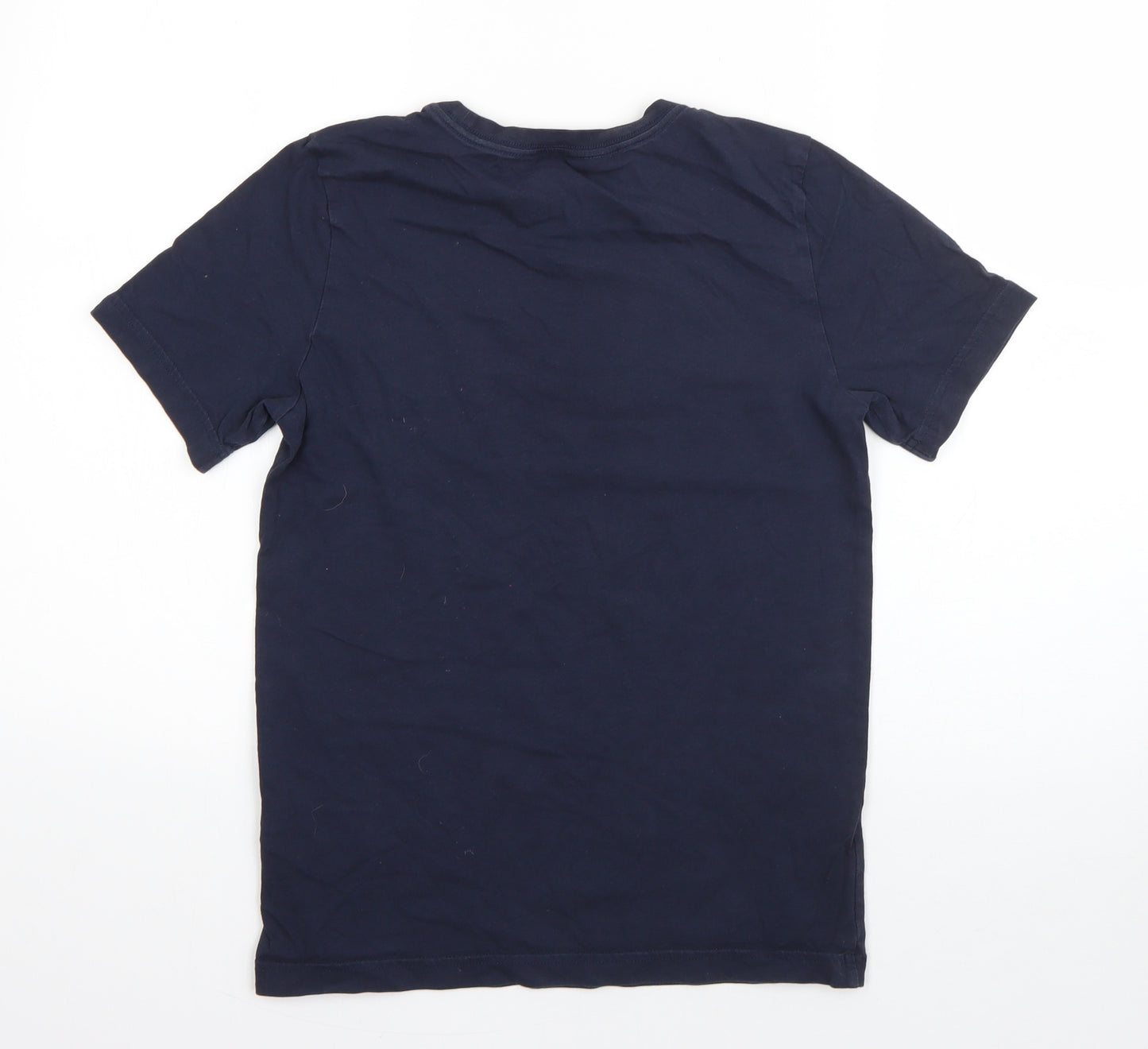 adidas Girls Blue  Cotton Basic T-Shirt Size 11-12 Years Round Neck