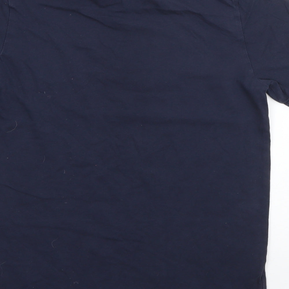 adidas Girls Blue  Cotton Basic T-Shirt Size 11-12 Years Round Neck