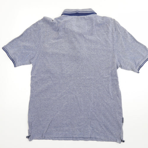 Manchester City Mens Blue  Cotton  Polo Size L Collared