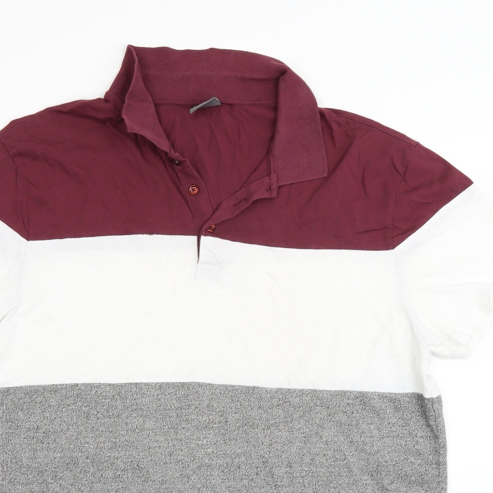 ASOS Mens Multicoloured  Cotton  Polo Size 2XL Collared