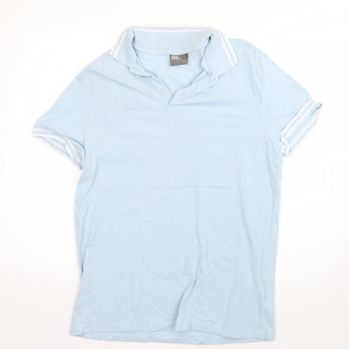 ASOS Mens Blue  Cotton  Polo Size L Collared