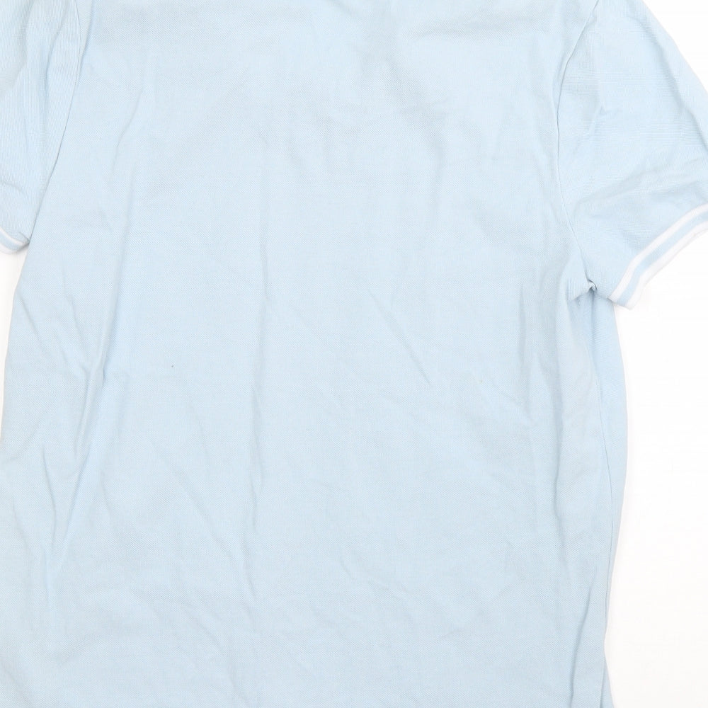 ASOS Mens Blue  Cotton  Polo Size L Collared
