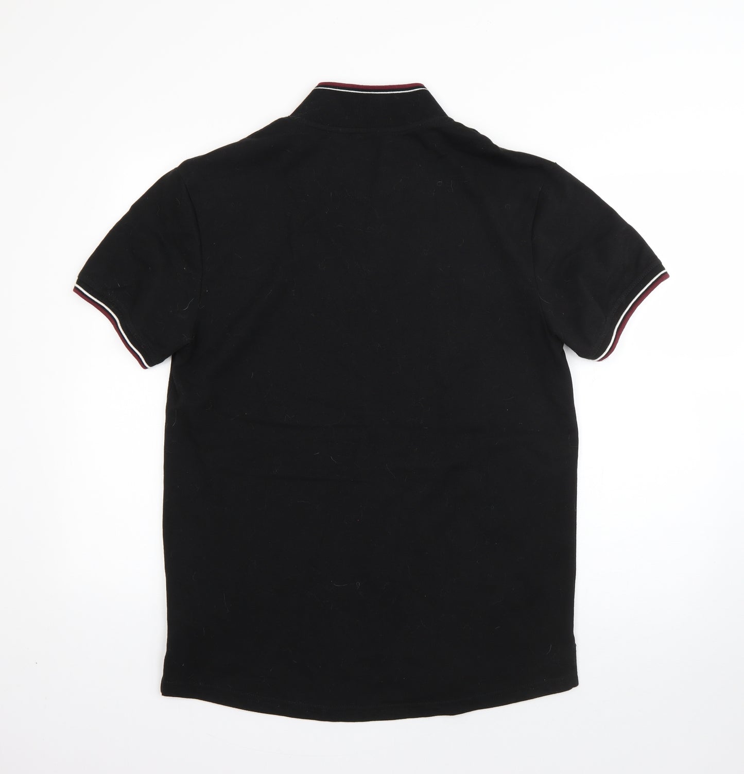Firetrap Mens Black  Cotton  Polo Size L Collared
