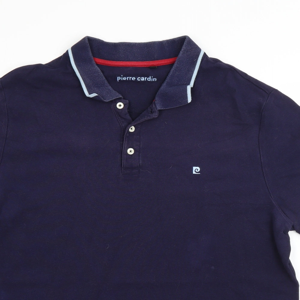 Pierre Cardin Mens Blue  Cotton  Polo Size XL Collared