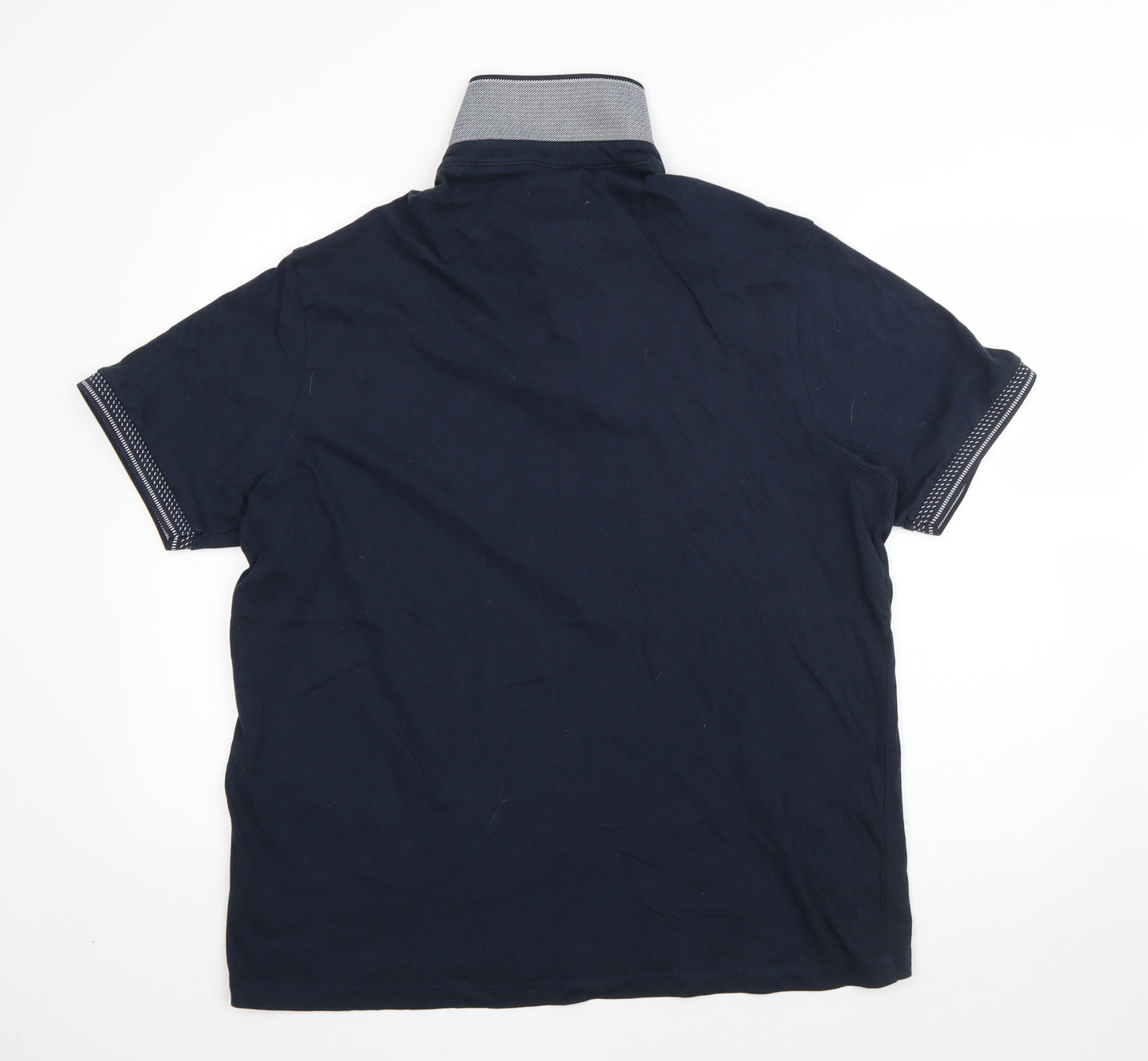 Burton Mens Blue  Cotton  Polo Size XL Collared