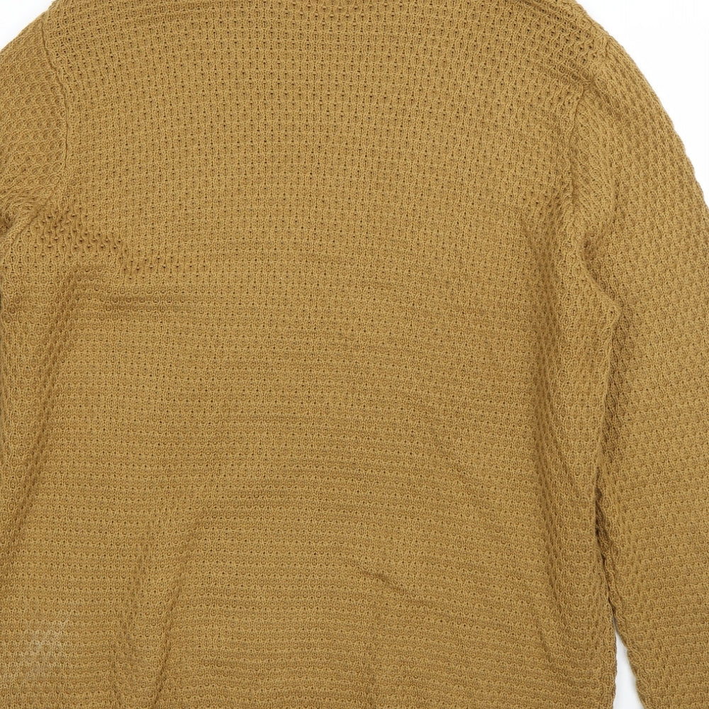 Primark Mens Yellow Round Neck  Cotton Pullover Jumper Size 2XL