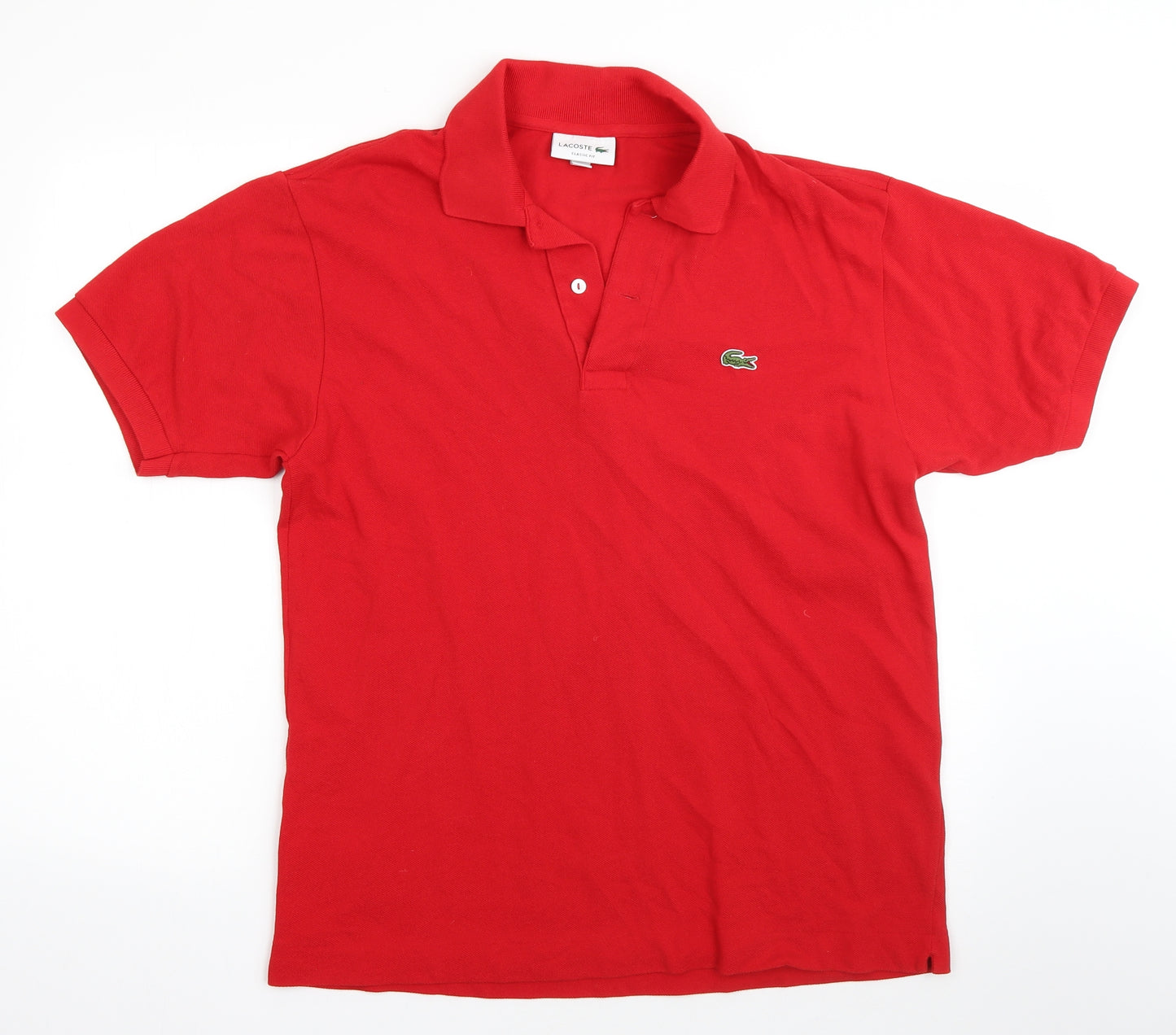 Lacoste Mens Red  Cotton  Polo Size XL Collared