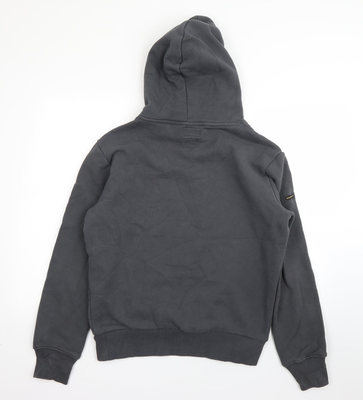 Superdry Mens Grey  Cotton Pullover Hoodie Size L