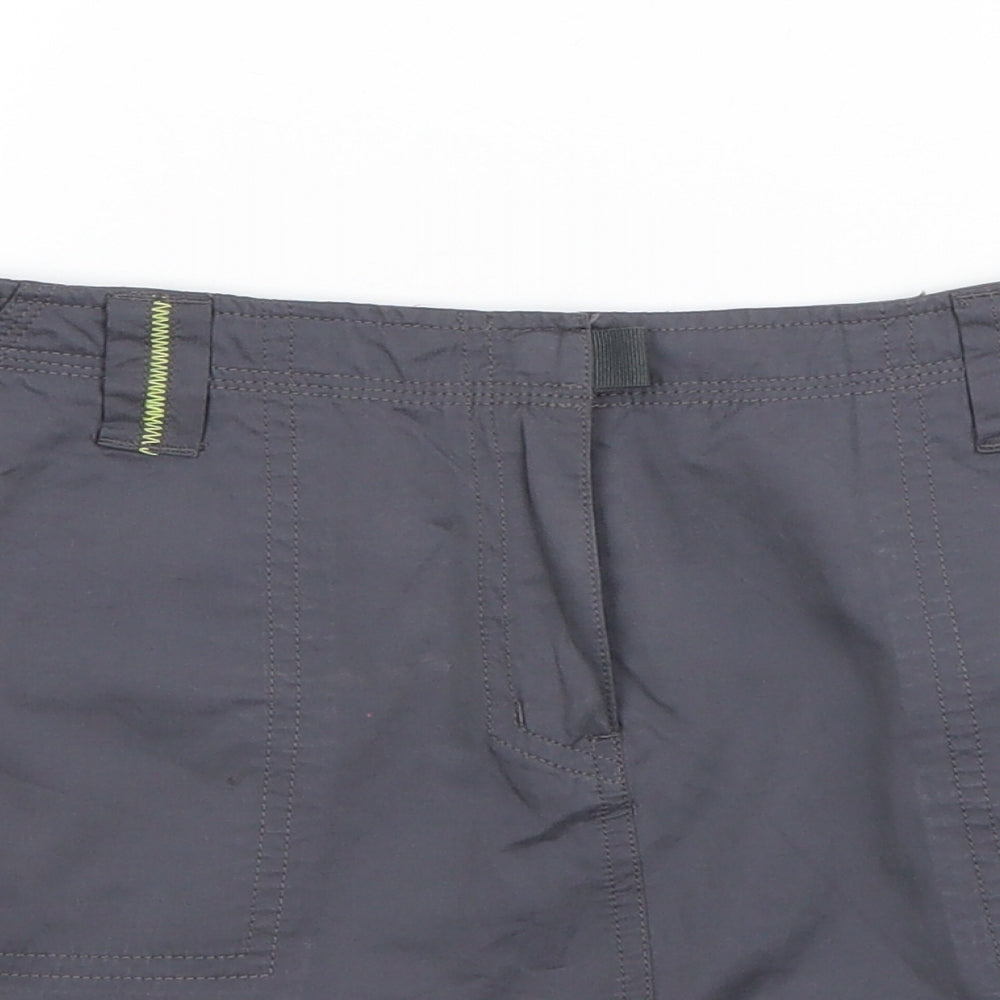 River Island Womens Grey  Cotton A-Line Skirt Size 12