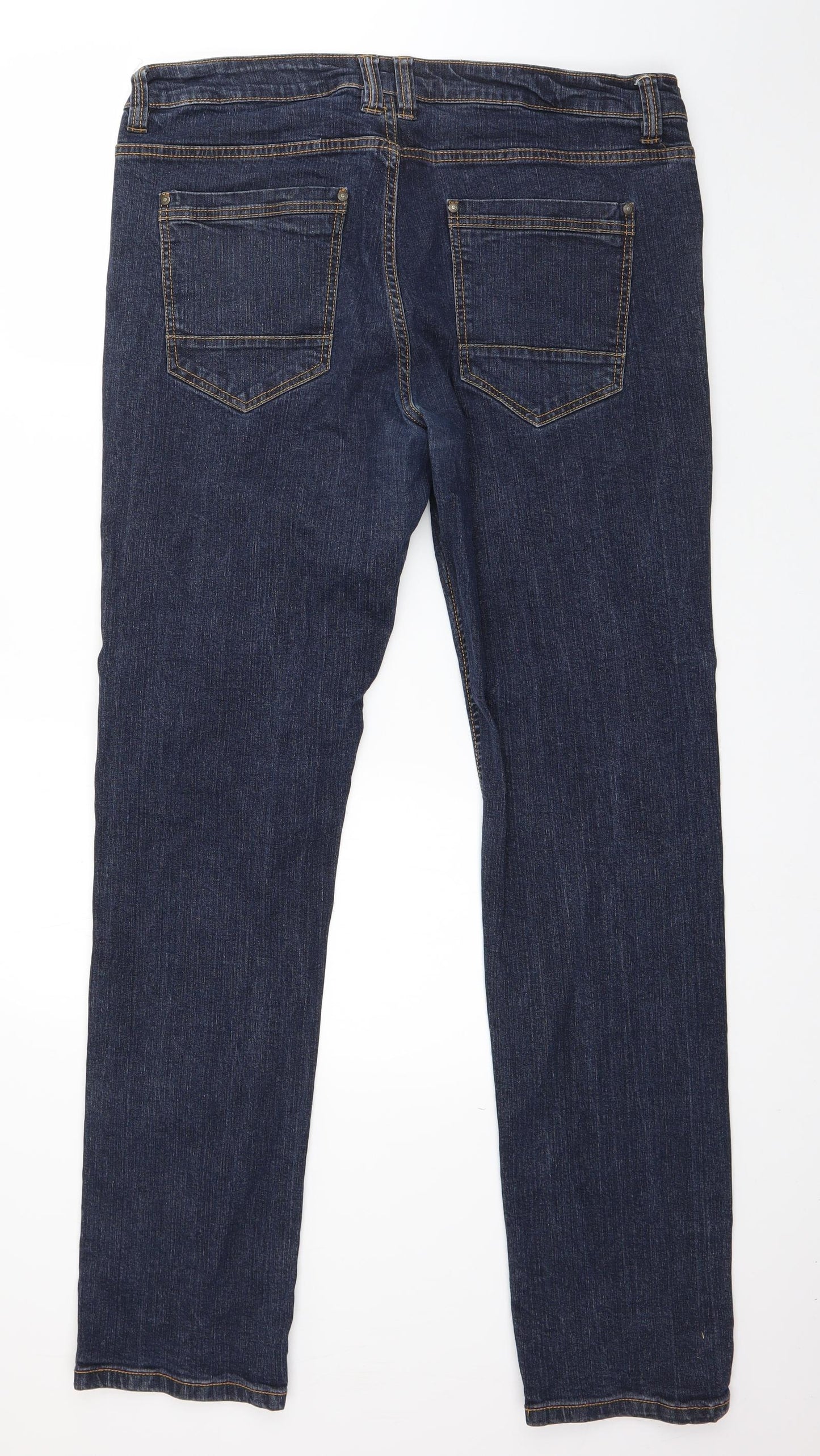 Livergy Mens Blue  Cotton Straight Jeans Size 40 L32 in Regular