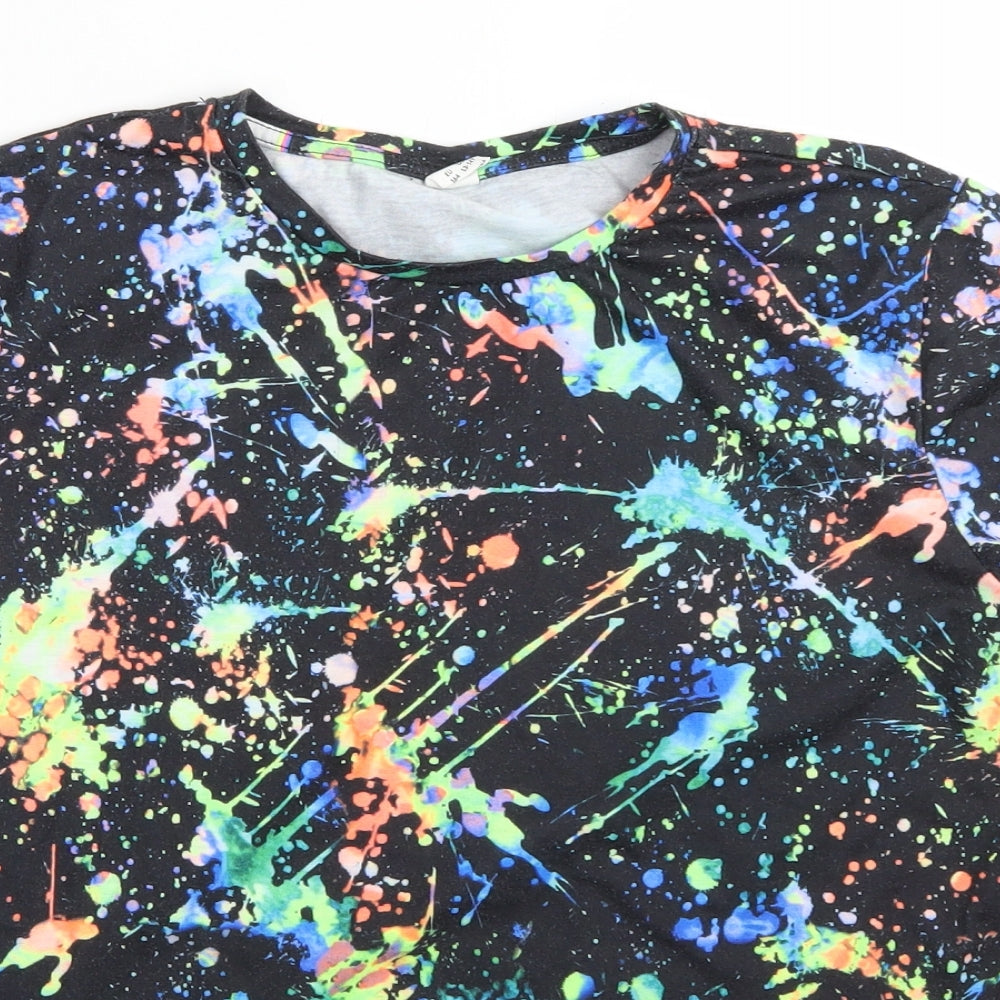 SheIn Boys Multicoloured  Cotton Basic T-Shirt Size 13-14 Years Round Neck