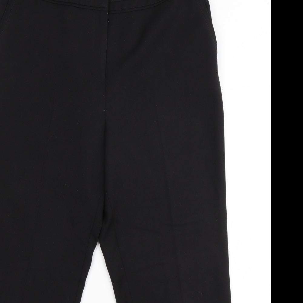 BM Womens Black  Viscose Dress Pants Trousers Size 14 L25 in Regular