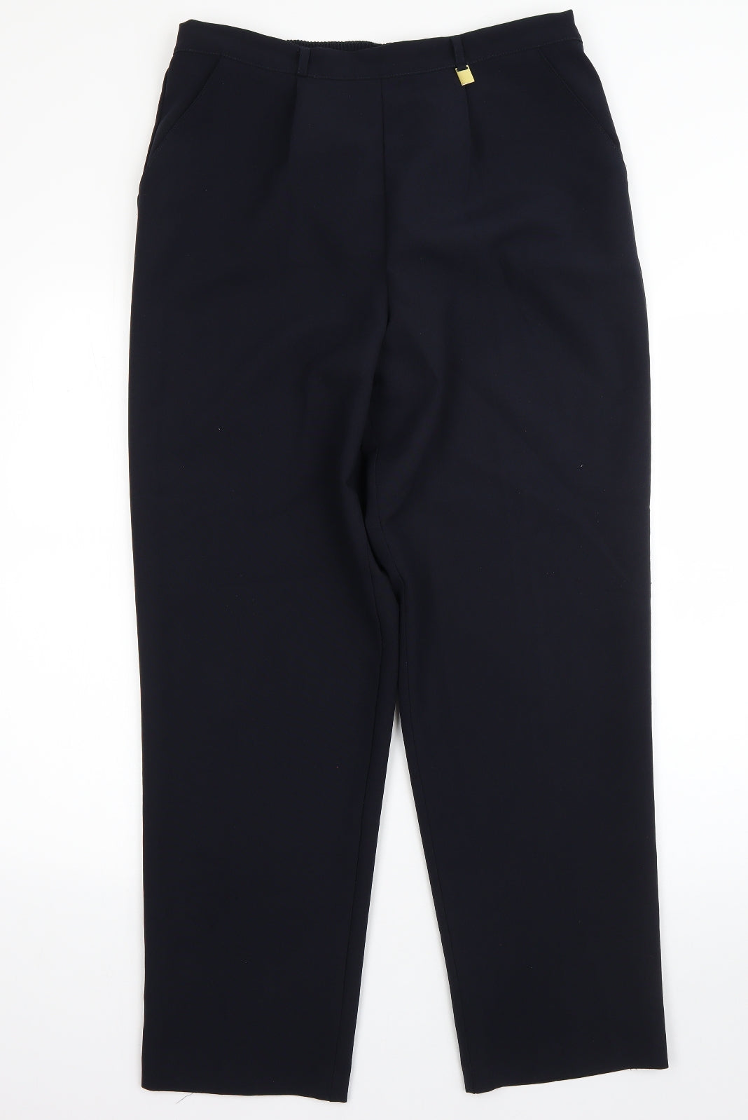 Classics Womens Blue  Polyester Dress Pants Trousers Size 16 L28 in Regular