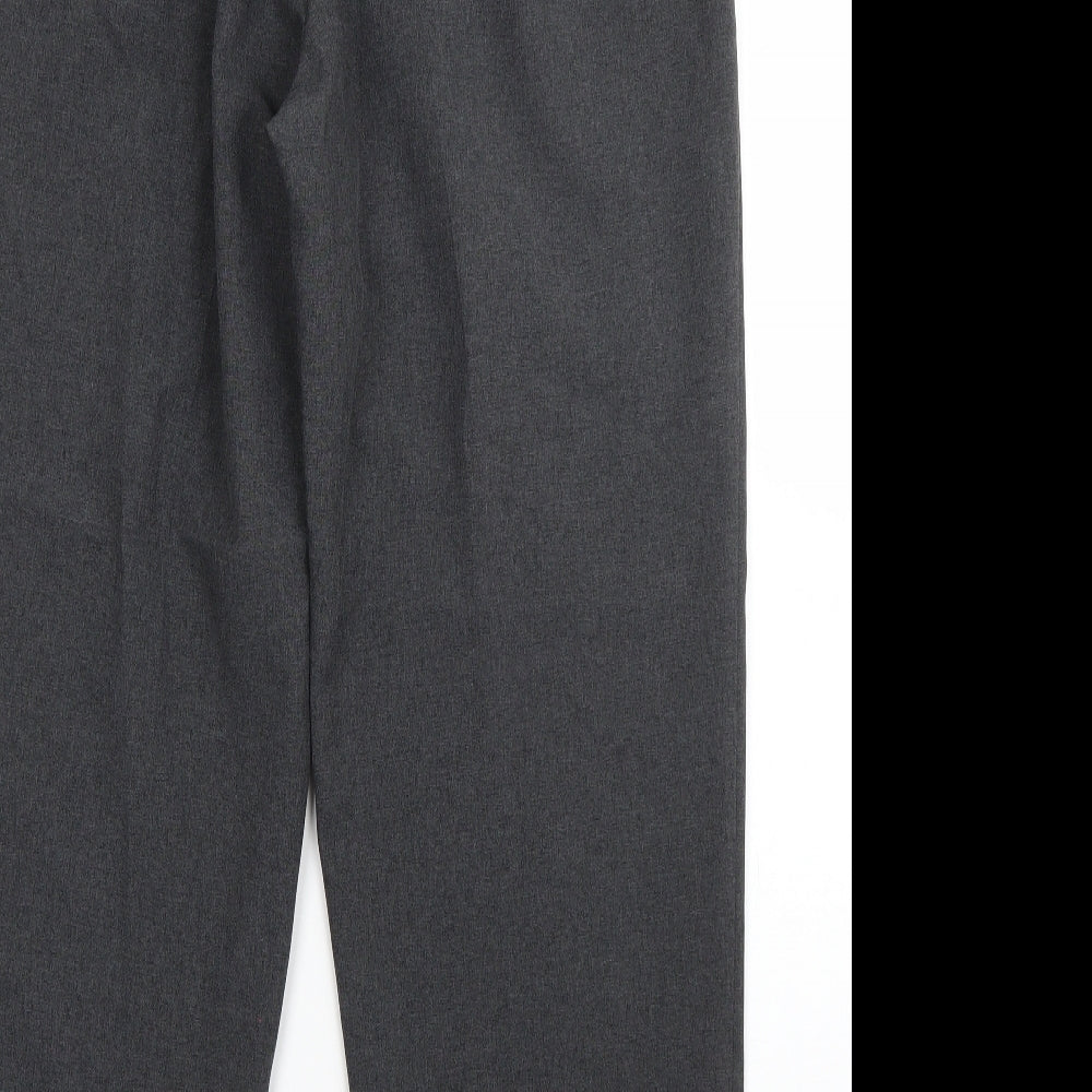 Classics Womens Grey  Polyester Dress Pants Trousers Size 16 L26 in Regular