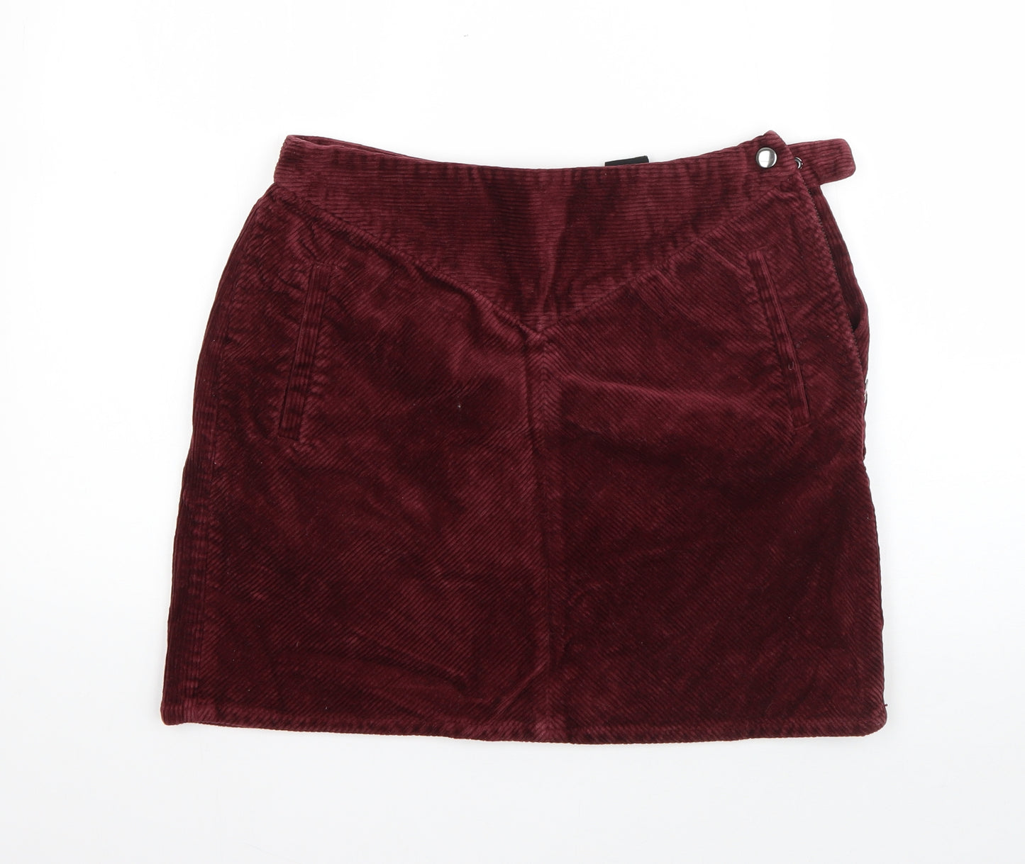Atelier Womens Red  Cotton A-Line Skirt Size 10