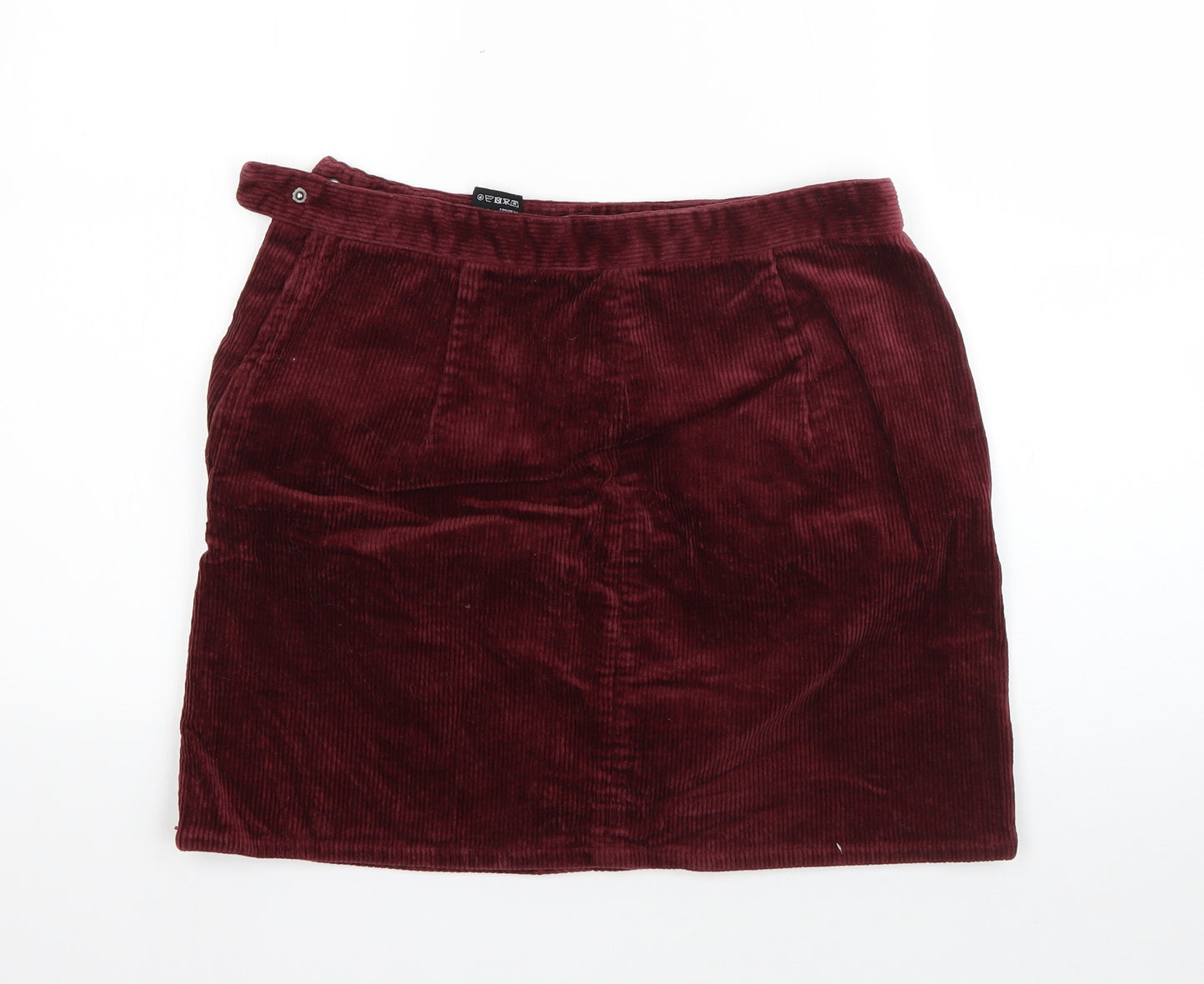 Atelier Womens Red  Cotton A-Line Skirt Size 10