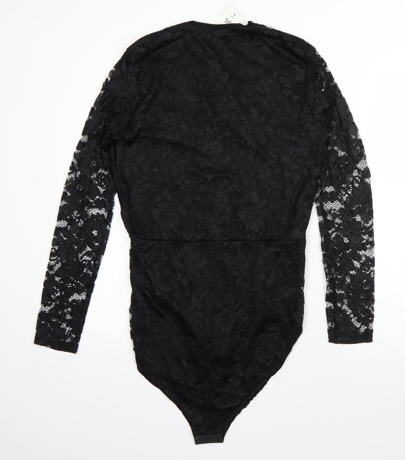 Sophia Mirza Womens Black Floral Polyester Romper One-Piece Size 10