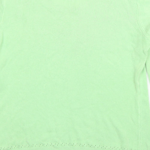 Papaya Womens Green Round Neck  Acrylic Pullover Jumper Size 14