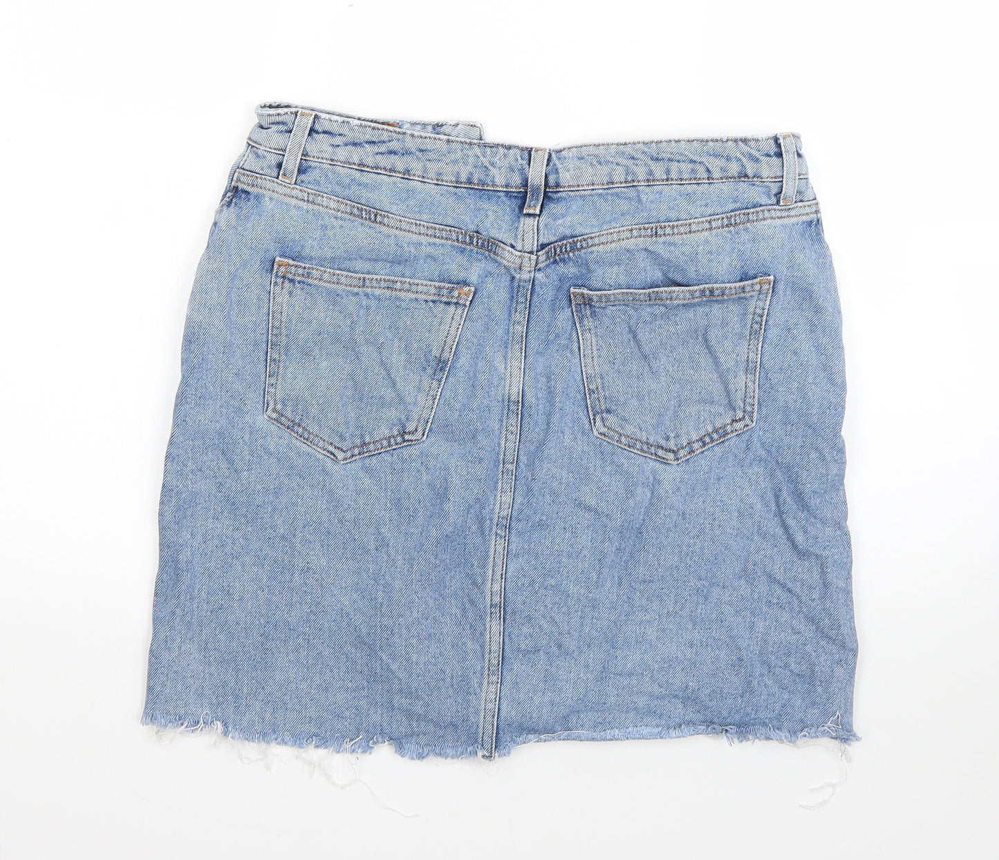 New Look Girls Blue  Cotton A-Line Skirt Size 15 Years  Regular