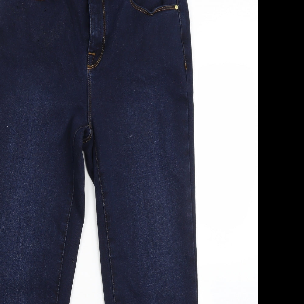 Monsoon Womens Blue  Cotton Straight Jeans Size 12 L28 in Regular