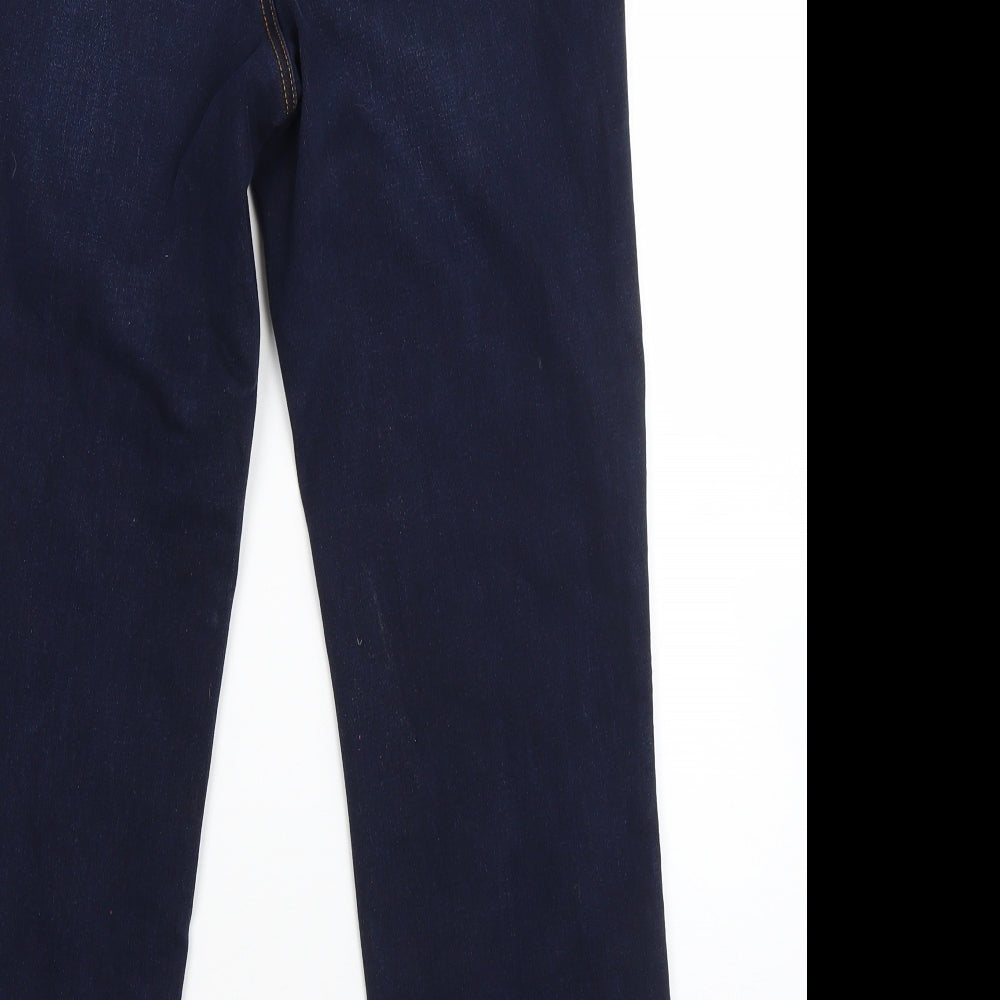 Monsoon Womens Blue  Cotton Straight Jeans Size 12 L28 in Regular