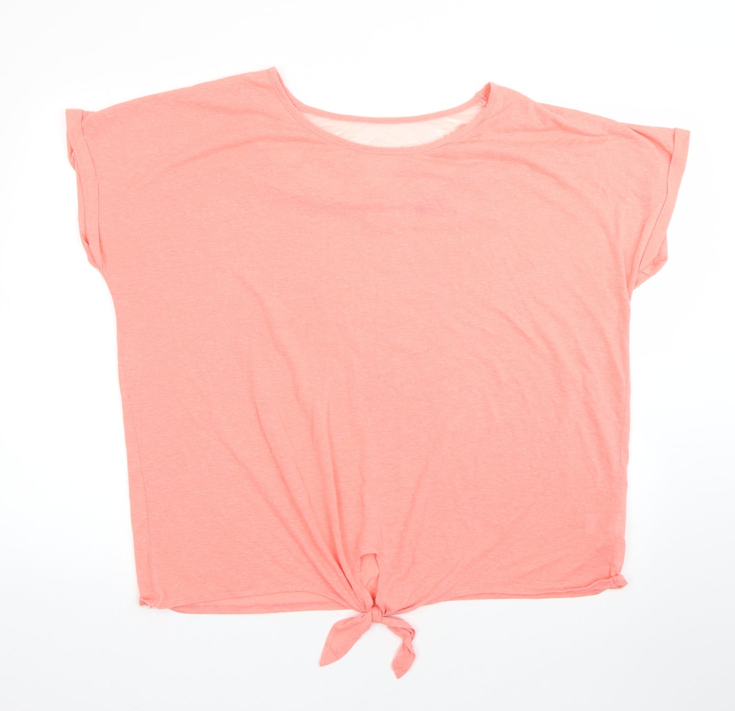 F&F Womens Pink  Polyester Basic Blouse Size 20 Round Neck