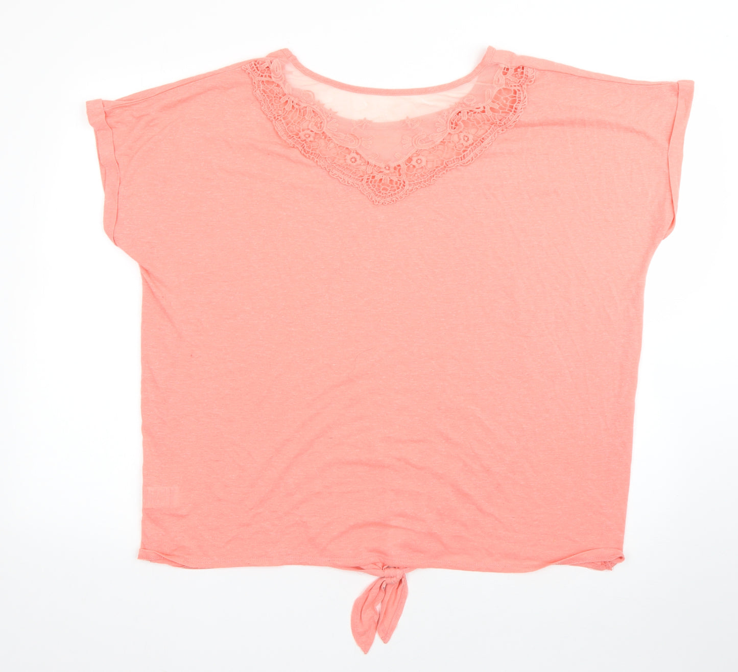 F&F Womens Pink  Polyester Basic Blouse Size 20 Round Neck