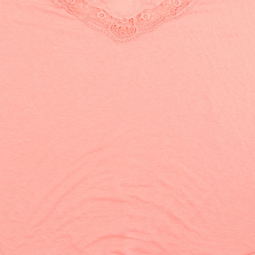 F&F Womens Pink  Polyester Basic Blouse Size 20 Round Neck
