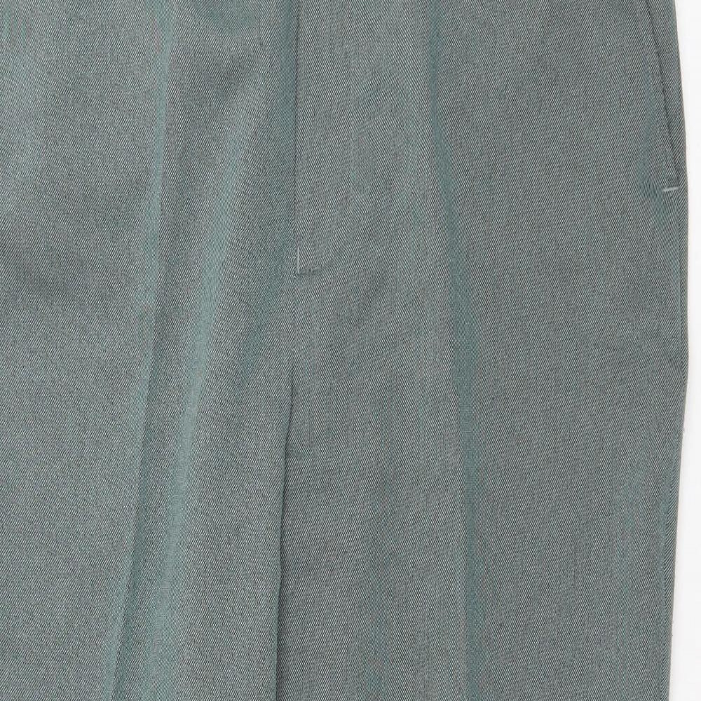 Cotton Traders Mens Green  Polyester Dress Pants Trousers Size 38 L28 in Regular