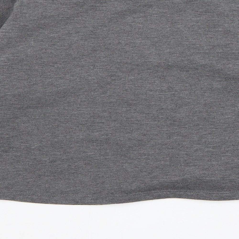 Preworn Girls Grey  Cotton Pullover Sweatshirt Size 12-13 Years   - Unicorns