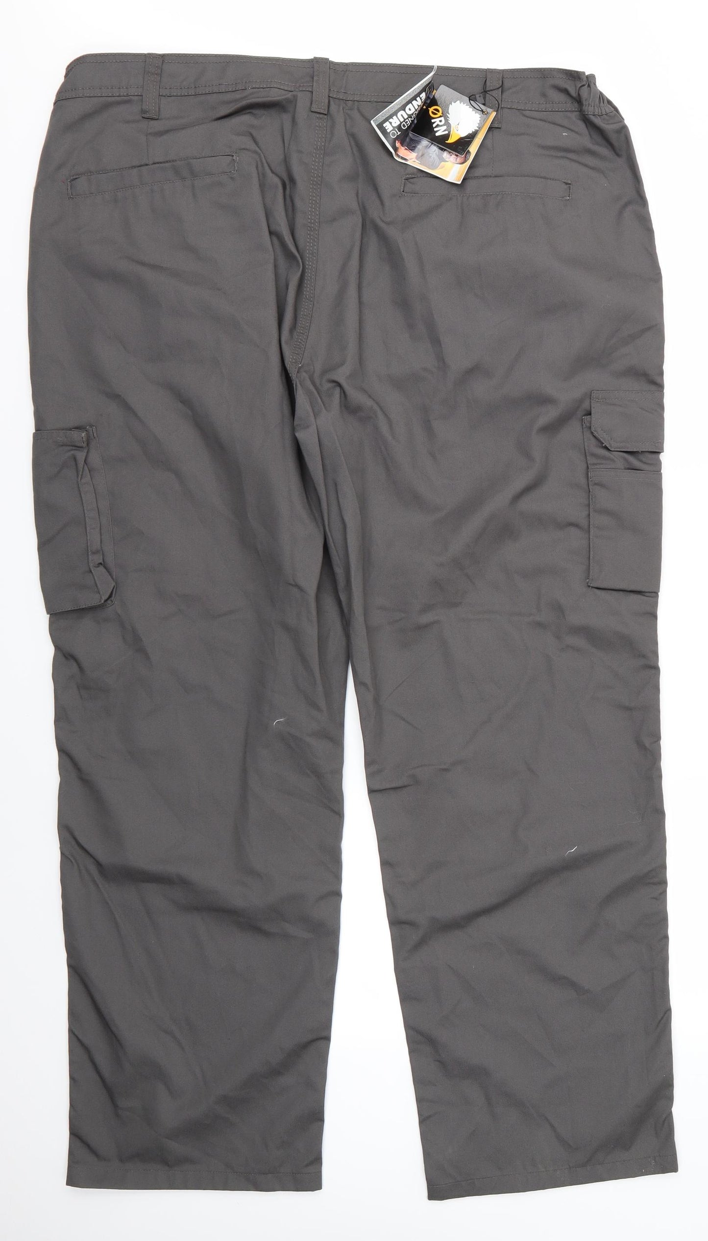 ORN Mens Grey  Polyester Cargo Trousers Size 44 in L32 in Regular Zip - Workwear Trousers
